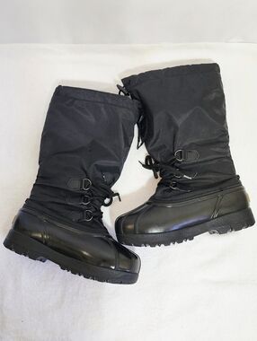 Sorel Snowlion II Winter Boots Women’s Size 6 Black Waterproof Insulated